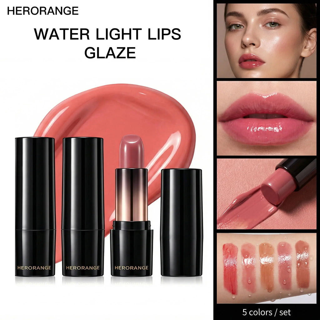6Pcs Hydrating Glossy Lipstick Set, Trendy High Shine Lip Makeup, Long Lasting Nourishing Formula, Non Drying Plumping Anti-Crack Lip Care, Waterproof Non-Stick Cup, 6 Versatile Shades for Daily & Party Looks, Ideal Beauty Gift for Women Hydrate Cosmetic,