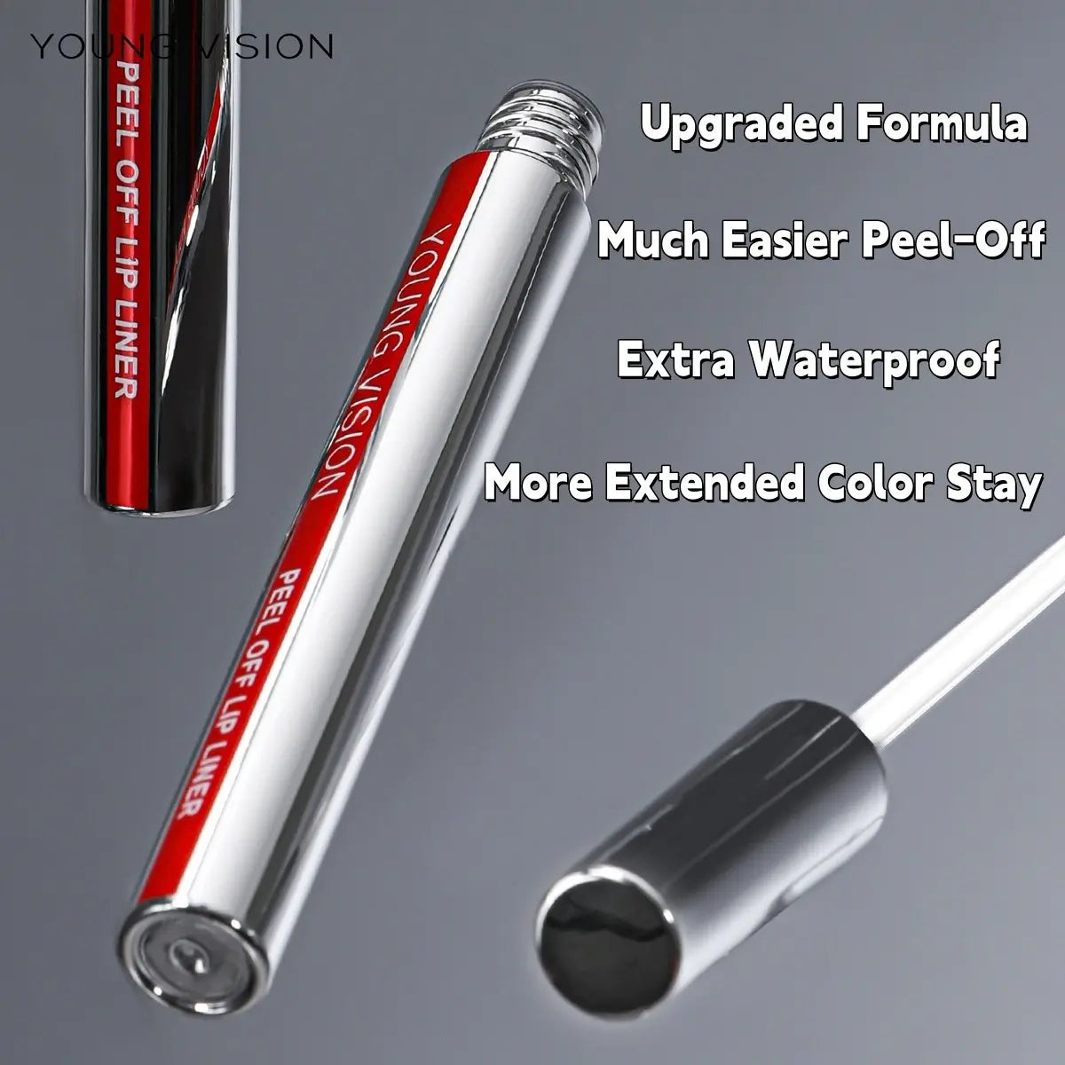 YOUNG VISION Lip Liner Set, 3-Piece Peel-Off Lipstick, New Formula Upgrade, Matte Finish, Long-Lasting, Non-Fading, Perfect for Daily Use
