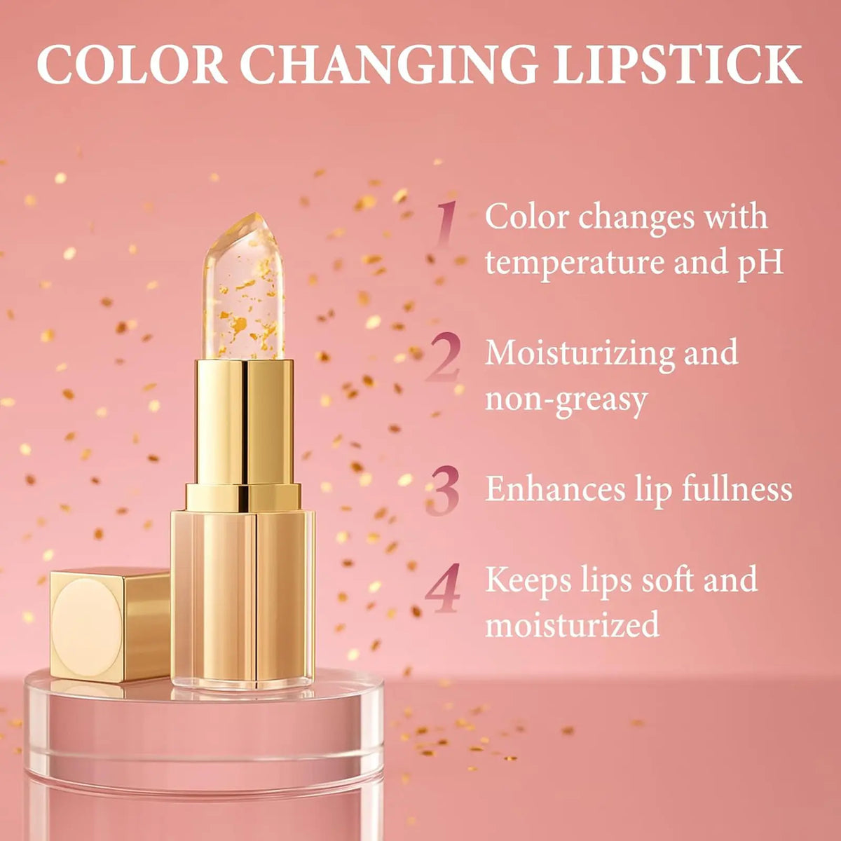 Buy 1Get 1Free Transferproof Color Changing Lipstick Long Lasting Hydrating Lipbalm Moisturizing Temperature-Sensitive Color Change Moisture Moisturizer Hydrate Long Hydrating Gloss Lip Cosmetic Glossy Luxury Plumping Lip Oil Lip Stick Mother'S Day Gift