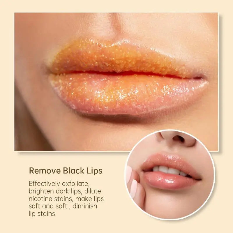 Lip Scrub Set with Lemon and Turmeric Lip Exfoliator Paste and Lip Brush, Brightening Lip Care Kit, Lip Treatments, 1 Piece, Non-Flammable Aerosol Safe, Exfoliant