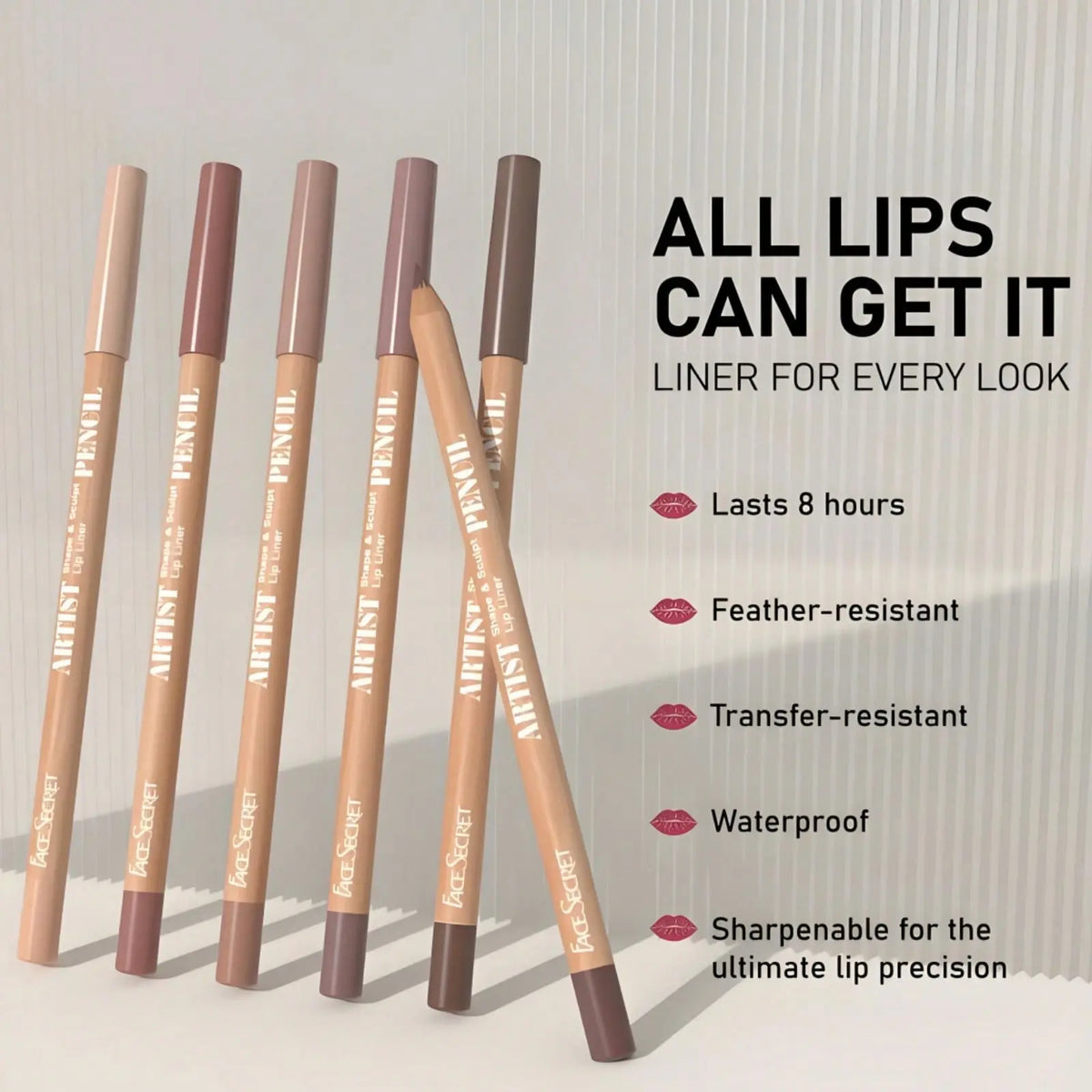 Beauty Glazed 2Pcs/Set Velvet Texture Lip Makeup Set - Lip Liner - Lip Glaze - Waterproof Long-Lasting Matte Effect, Red, Brown, Create Moisturizing Natural Lip Makeup Lip Combo