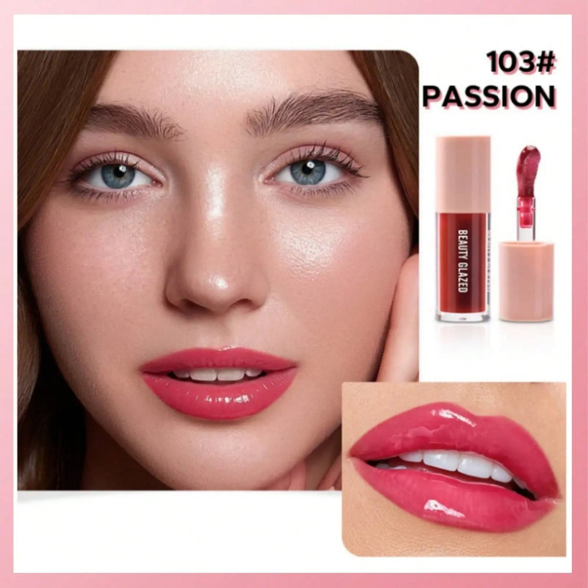 Beauty Glazed 2Pcs/Set Velvet Texture Lip Makeup Set - Lip Liner - Lip Glaze - Waterproof Long-Lasting Matte Effect, Red, Brown, Create Moisturizing Natural Lip Makeup Lip Combo
