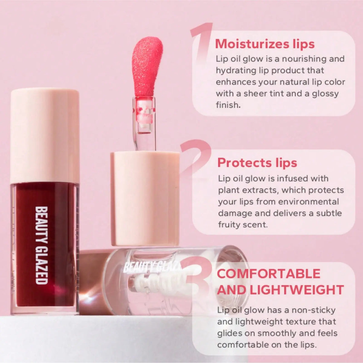 Beauty Glazed 2Pcs/Set Velvet Texture Lip Makeup Set - Lip Liner - Lip Glaze - Waterproof Long-Lasting Matte Effect, Red, Brown, Create Moisturizing Natural Lip Makeup Lip Combo
